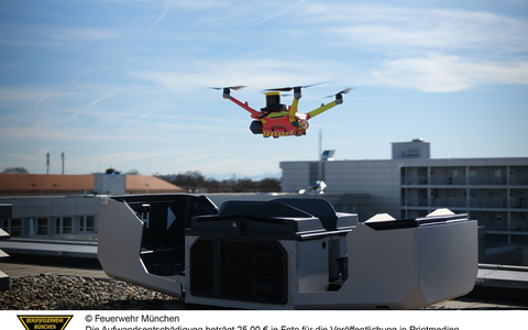 FW-M: Zusammenarbeit zwischen Stadt und Landkreis: automatisierte Drohnen für die Gefahrenabwehr - Foto: presseportal.de