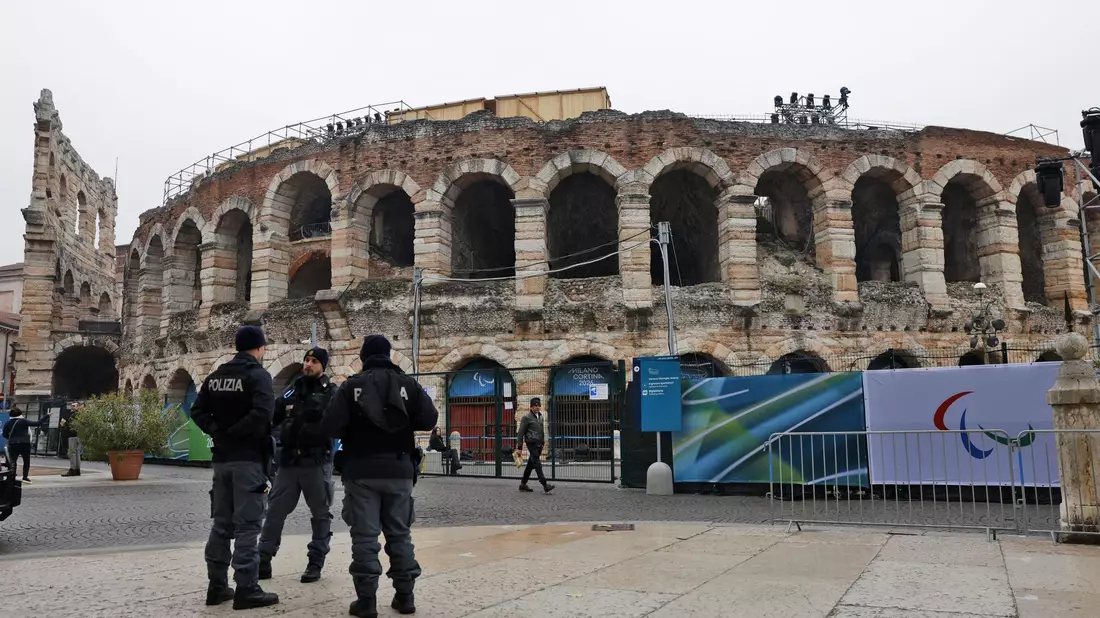 Die Eröffnungsfeier findet ohne Athleten als Fahnenträger in Verona statt.  - Bild: -/kyodo/dpa