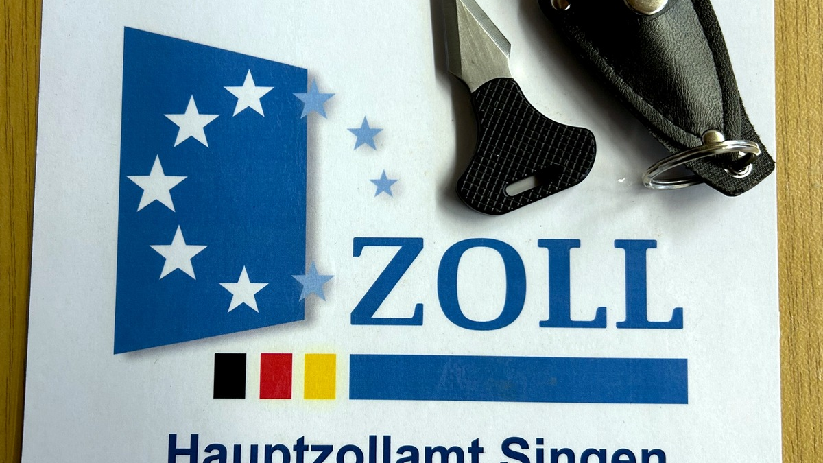 HZA-SI: Verbotenes Faustmesser im Gepäck - Zoll stellt verbotenes Faustmesser sicher - Foto: presseportal.de