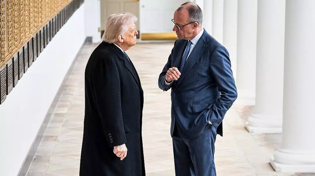 Donald Trump und Friedrich Merz am 03.03.2026 - Bild: Bergmann, Guido/BPA via dts Nachrichtenagentur