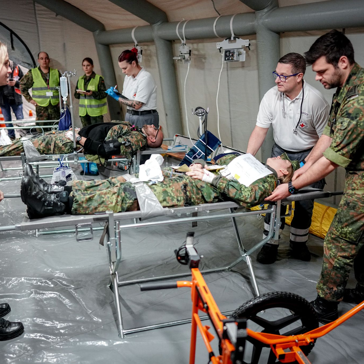Übung «Medic Quadriga» der Bundeswehr - Foto: Kay Nietfeld/dpa