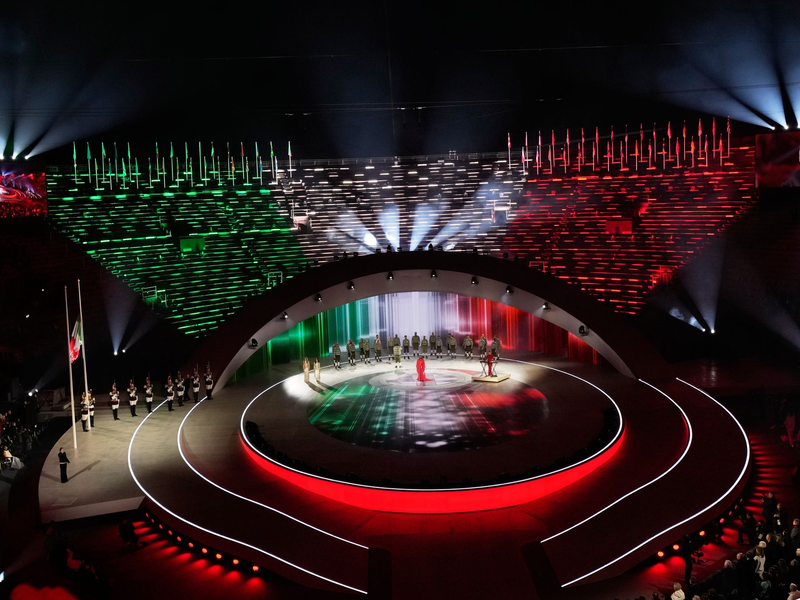 Die Eröffnungsfeier der Paralympics begann mit einer Ode an Gastgeber Italien. - Foto: Luca Bruno/AP/dpa