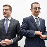 Müssen nach der Wahl aller Voraussicht nach miteinander regieren: Manuel Hagel und Cem Özdemir. (Archivbild) - Foto: Marijan Murat/dpa