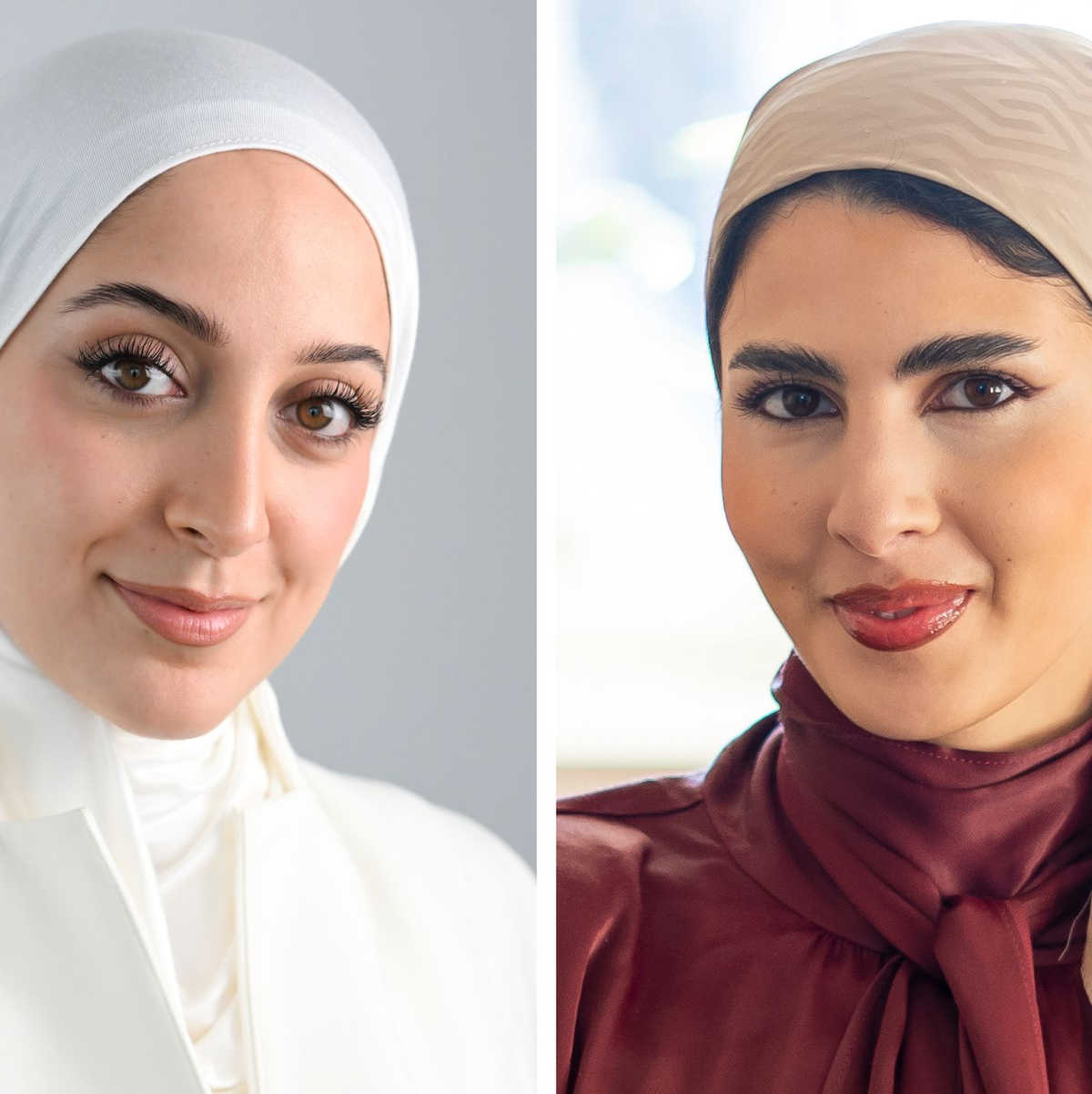 Büsra Sayed (l) und Amina Ben Bouzid wollen «Miss Germany» werden. - Foto: Jens Kalaene/Andreas Arnold/dpa