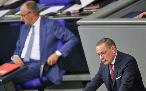Friedrich Merz und Tino Chrupalla (Archiv) - Foto: via dts Nachrichtenagentur