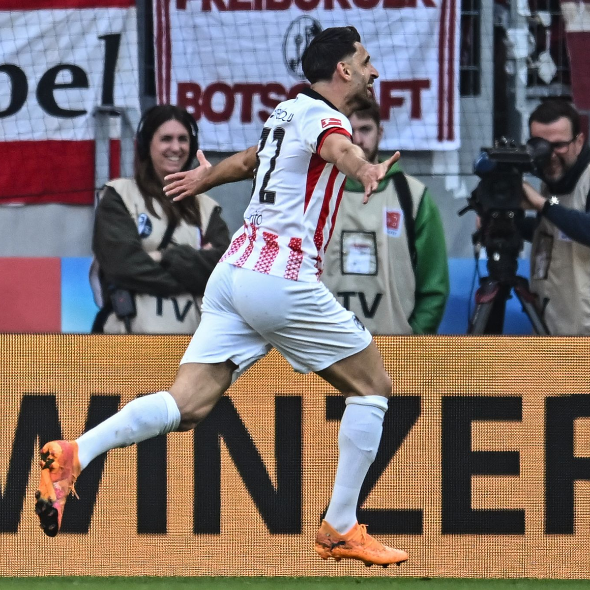 Vincenzo Grifo erzielte sein 105. Pflichtspieltor für Freiburg. - Foto: Achim Keller/dpa