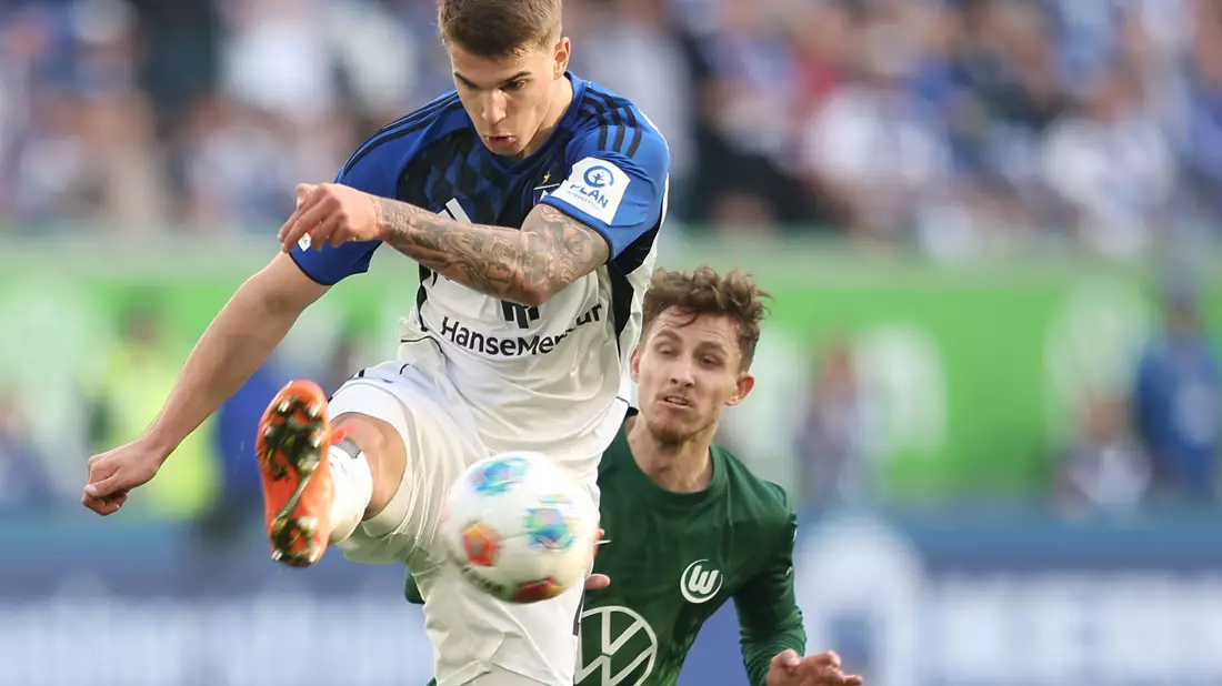 Auf Luka Vuskovic konnte sich der HSV wieder verlassen. - Bild: Andreas Gora/dpa