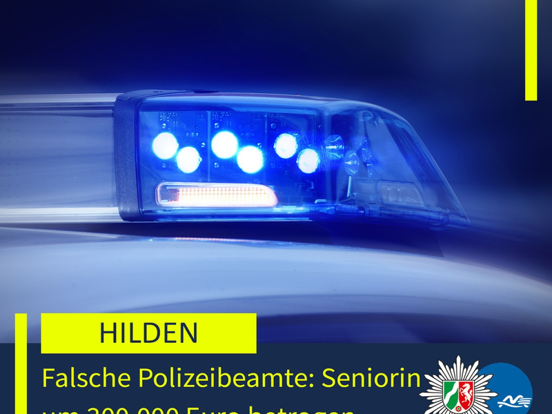 POL-ME: Seniorin wird Opfer von Betrügern: Vermögensschaden in Höhe von 300.000 Euro - 2603043 - Foto: presseportal.de