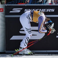 Erlebte wechselhafte Tage in Val di Fassa: Emma Aicher. - Foto: Marco Trovati/AP/dpa