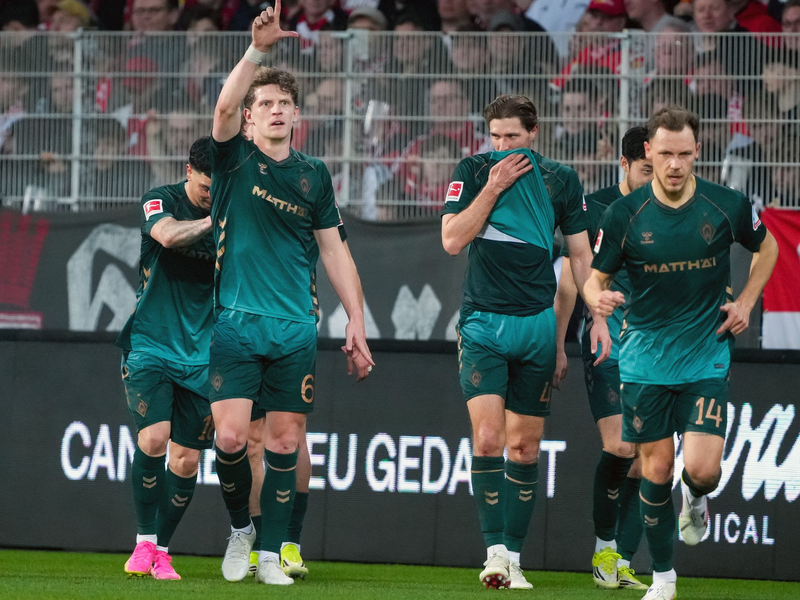 Werder ging in Halbzeit eins in Führung. - Foto: Soeren Stache/dpa