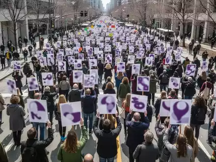 Zehntausende demonstrieren für Frauenrechte zum Weltfrauentag - Foto: über boerse-global.de