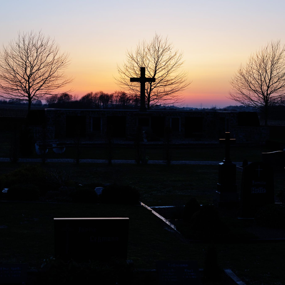 Rund um den Sonnenuntergang findet in der Balzzeit der Rebhühner die jährliche Zählung statt. Der Rundgang mit Helfern an Feldern in Brockum in Niedersachsen startet in der Nähe des Friedhofes.  - Foto: David Ebener/dpa