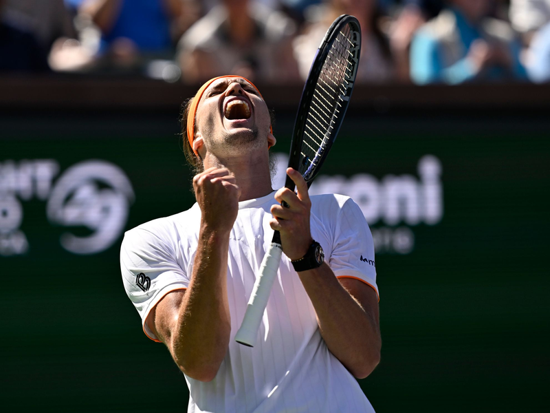 Steht im Achtelfinale von Indian Wells: Alexander Zverev. - Foto: Charles Baus/CSM via ZUMA Press Wire/dpa