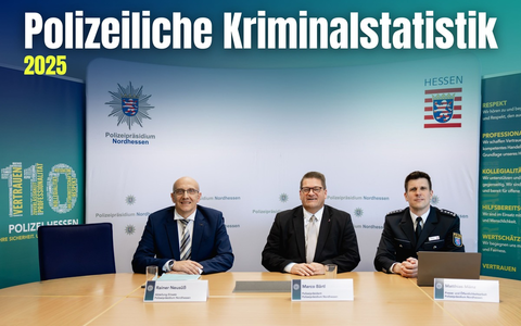 POL-KS: Polizeiliche Kriminalstatistik 2025 für Nordhessen durch Polizeipräsident Marco Bärtl vorgestellt - Foto: presseportal.de