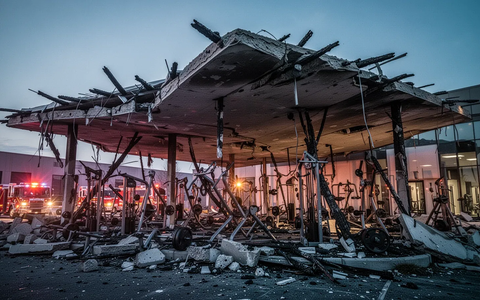 Fitnessstudio in Neunkirchen nach Großbrand komplett zerstört - Foto: über boerse-global.de