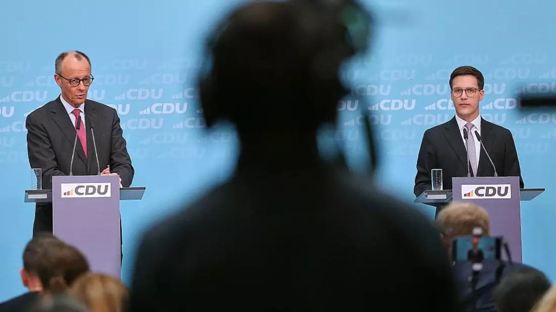 Friedrich Merz und Manuel Hagel am 09.03.2026 - Bild: via dts Nachrichtenagentur