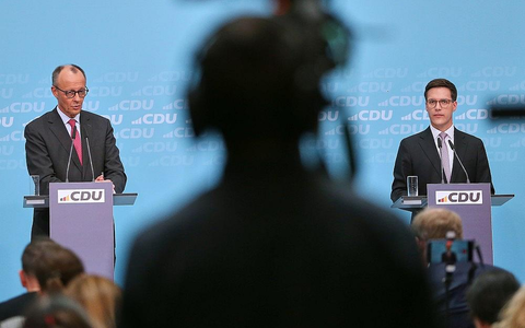 Friedrich Merz und Manuel Hagel am 09.03.2026 - Foto: via dts Nachrichtenagentur