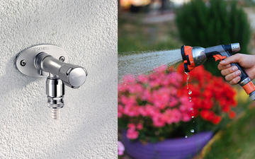 Außenwandarmatur POLAR II von SCHELL / Gut vorbereitet in die Gartensaison: Wasserversorgung im Außenbereich - Foto: presseportal.de