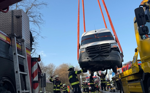 FW-M: Kleintransporter auf Abwegen (Hadern) - Foto: presseportal.de