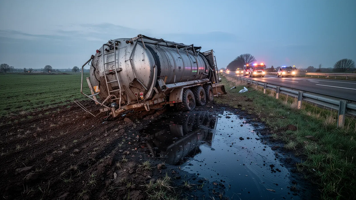 Gülle-Unfall in Krautheim setzt 20.000 Liter Giftstoffe frei - Foto: über boerse-global.de
