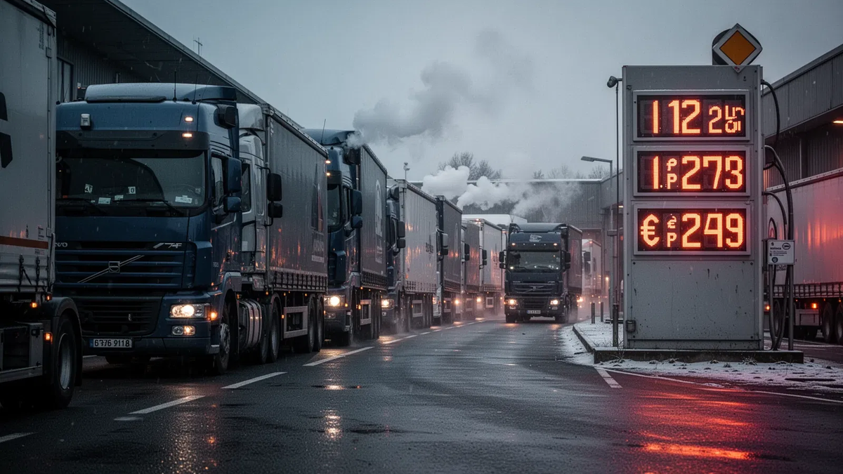 Deutsche Logistikbranche vor Kollaps durch Dieselpreis-Explosion - Foto: über boerse-global.de