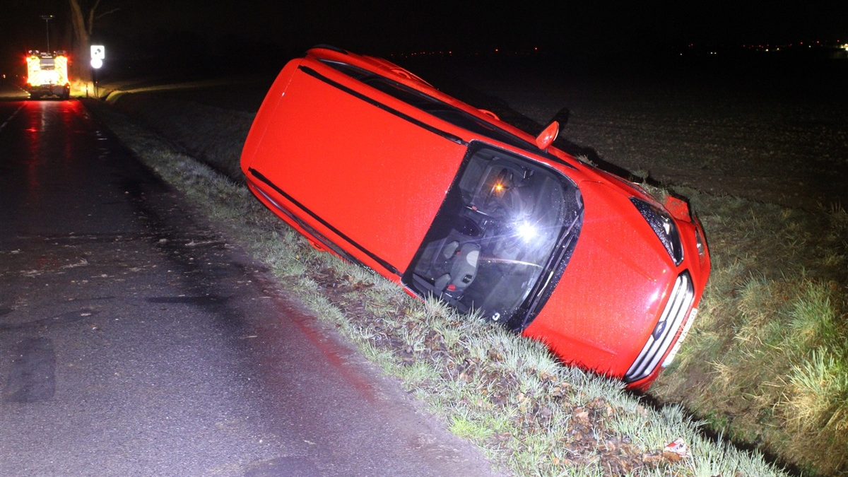 POL-SO: PKW landet im Graben - ein Kind verletzt - Foto: presseportal.de