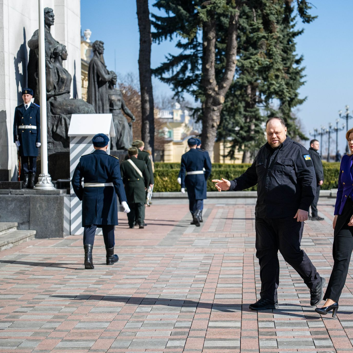 Bundestagspräsidentin Julia Klöckner (CDU) hat eine Rede im ukrainischen Parlament, der Obersten Rada, gehalten. - Foto: Sina Schuldt/dpa