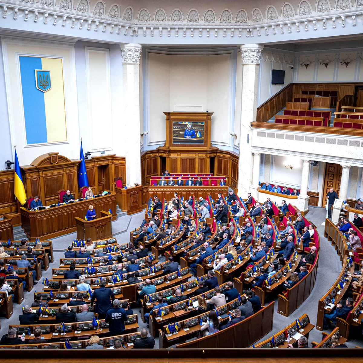 Rückblickend bedauerte Bundestagspräsidentin Julia Klöckner, dass Deutschland die Ukraine nicht von Anfang an stärker unterstützt hat. - Foto: Sina Schuldt/dpa