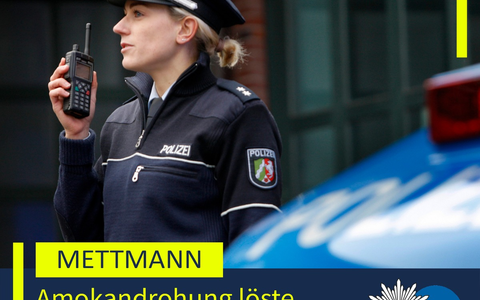 POL-ME: Amokandrohung löste Polizeieinsatz aus: Entwarnung! - 2603058 - Foto: presseportal.de