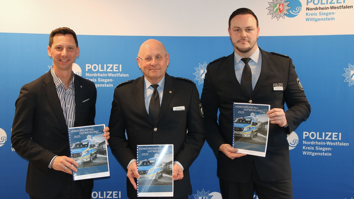 POL-SI: Zweimal Platz 1! Siegen-Wittgenstein hat NRWs sichersten Straßenverkehr - Kreispolizeibehörde Siegen-Wittgenstein stellt Verkehrsunfallstatistik 2025 vor #polsiwi - Foto: presseportal.de