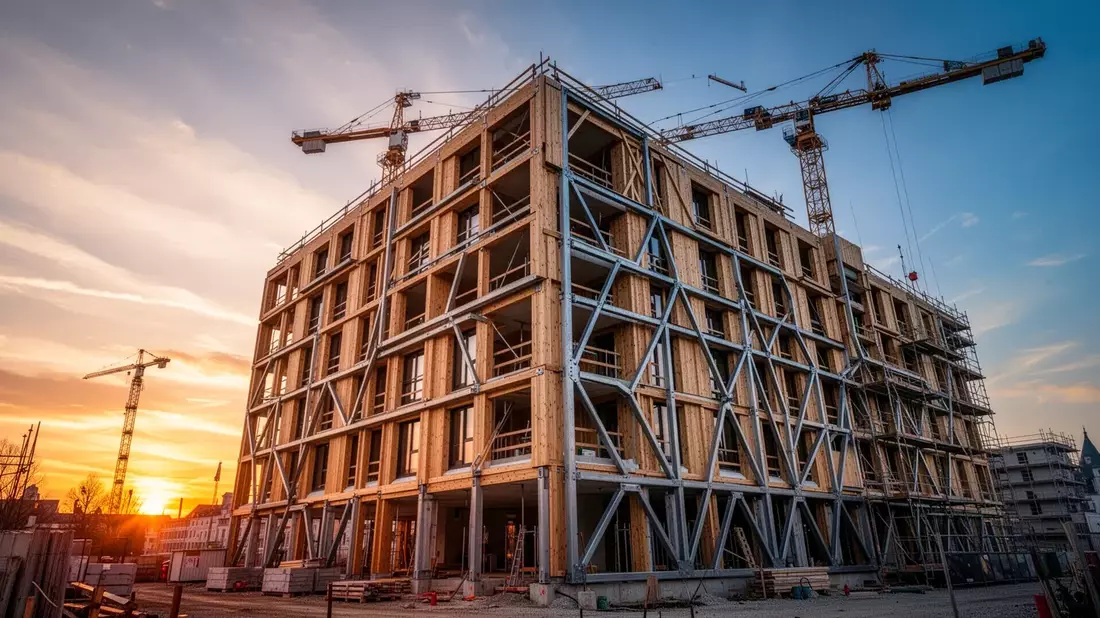 München feiert Richtfest für innovatives Holzhybrid-Gebäude - Bild: über boerse-global.de