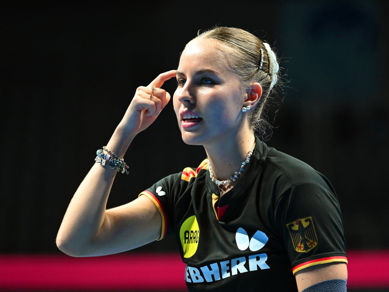 Tischtennis-Star Annett Kaufmann. - Foto: Manfred Schillings/dpa