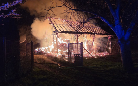 FW Speyer: Brand einer freistehenden Scheune - Foto: presseportal.de