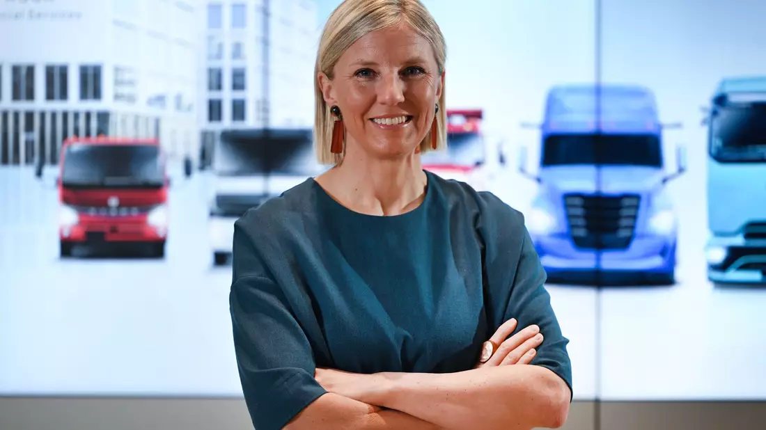 Daimler-Truck-Chefin Karin Rådström:  - Bild: Bernd Weißbrod/dpa