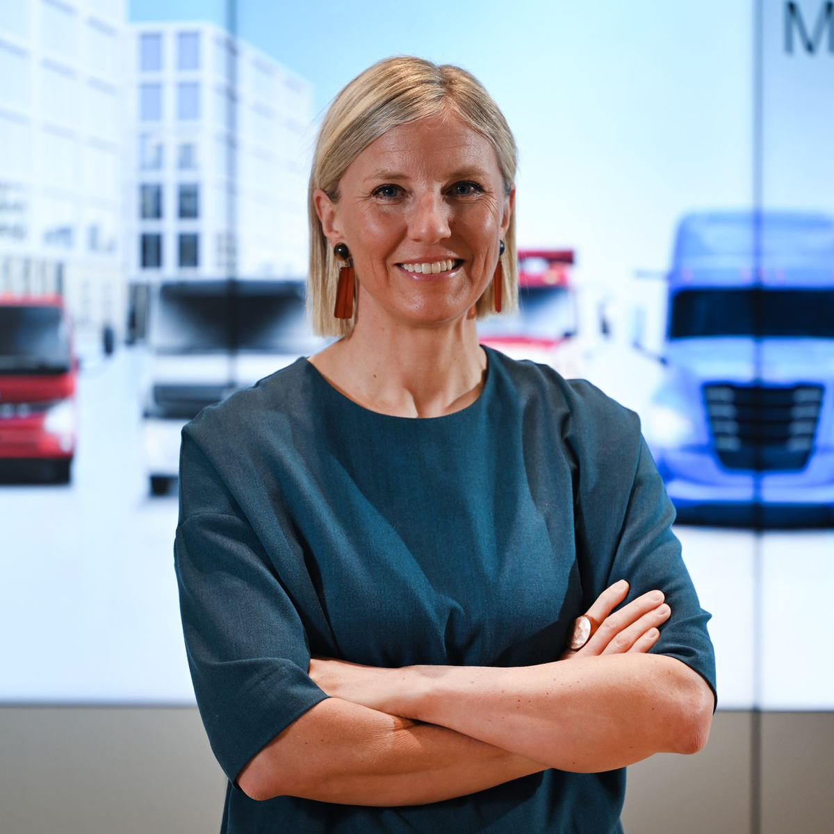 Daimler-Truck-Chefin Karin Rådström: Herausforderndes Geschäftsumfeld. (Archivbild) - Foto: Bernd Weißbrod/dpa