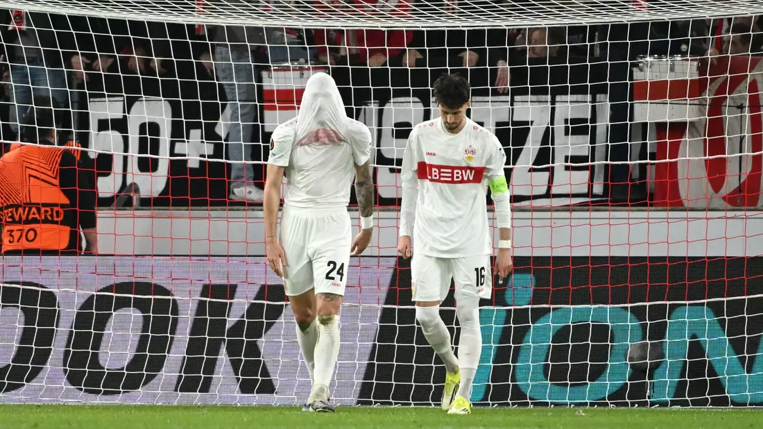 Zwei Gegentore binnen sechs Minuten schockten den VfB. - Bild: Marijan Murat/dpa