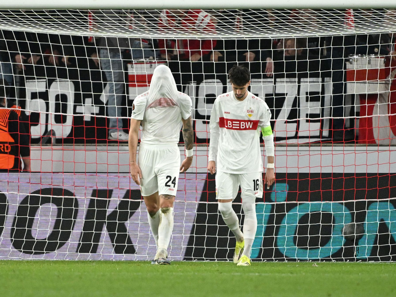 Zwei Gegentore binnen sechs Minuten schockten den VfB. - Foto: Marijan Murat/dpa