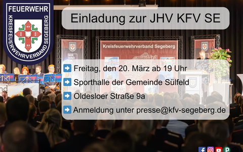 FW-SE: Einladung zur Jahreshauptversammlung des Kreisfeuerwehrverband Segeberg - Foto: presseportal.de