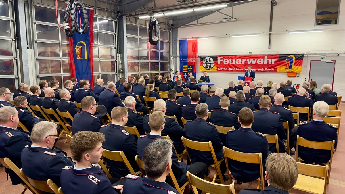 FW-OLL: Vertreterversammlung des Kreisfeuerwehrverbandes Landkreis Oldenburg: Rückblick auf ein einsatzreiches Jahr - Foto: presseportal.de