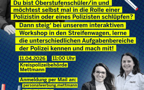 POL-ME: Komm ins Team 110!: Einladung zum Cop-Game - 2603066 - Foto: presseportal.de