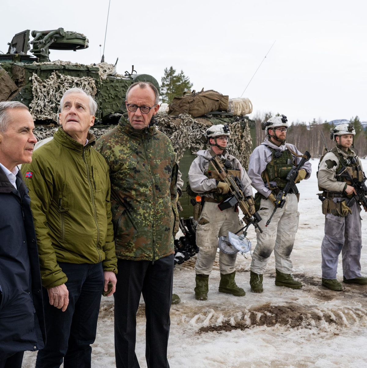 Diese drei Regierungschefs sind einer Meinung, was die Sanktionen gegen Russland angeht. - Foto: Soeren Stache/dpa