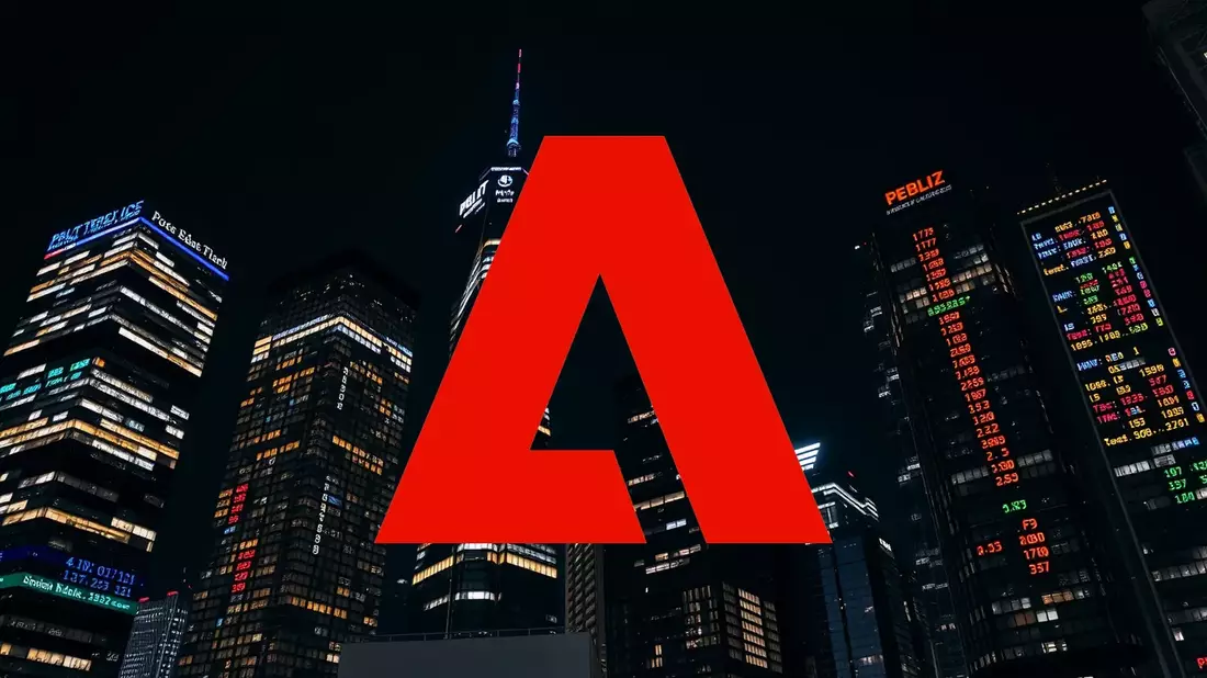 Adobe: Resultados Sólidos Enfrentan la Incertidumbre de un Relevo en la Dirección Illustration mit AI erstellt übermittelt durch boerse-global.de