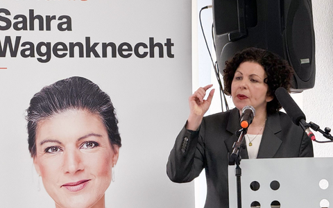 Zur Absenkung der hohen Sprit- und Energiepreise fordert die BSW-Bundesvorsitzende Amira Mohamed Ali die Rückkehr zu russischem Öl und Gas. - Foto: Iris Leithold/dpa-Zentralbild/dpa