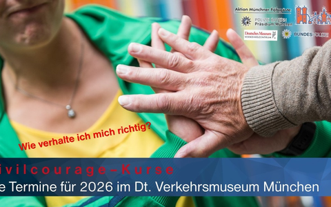 Bundespolizeidirektion München: Aktion Münchner Fahrgäste lädt zum Verhaltenstraining ein / Mit Herz und Verstand handeln - Notfall? Du hilfst - ich auch! - Foto: presseportal.de