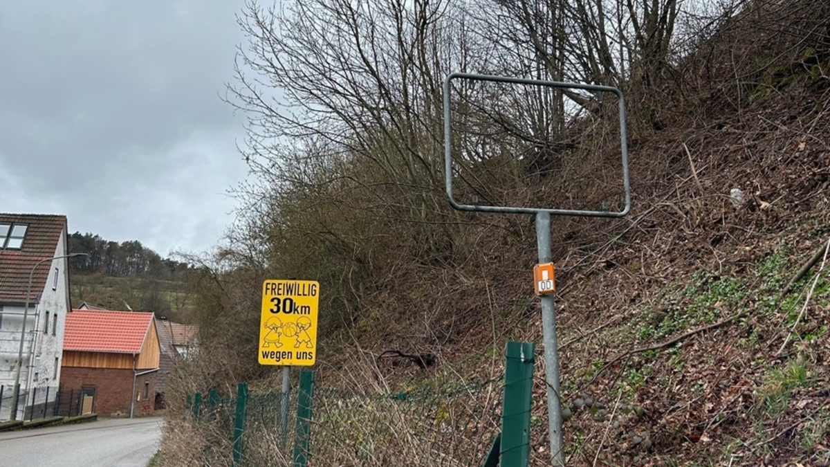 POL-PIDN: Ortsschild gestohlen und im Straßengraben entsorgt - Foto: presseportal.de