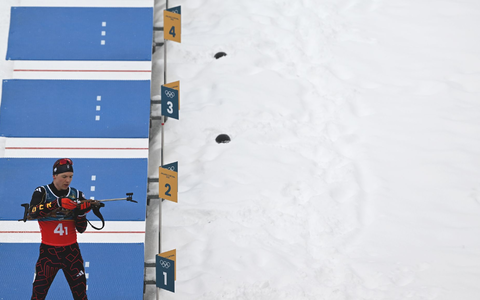Justus Strelow hatte große Porbleme am Schießstand. (Archivbild) - Foto: Hendrik Schmidt/dpa