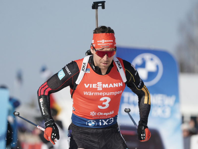 Philipp Nawrath auf der Strecke.  - Foto: Roman Koksarov/AP/dpa