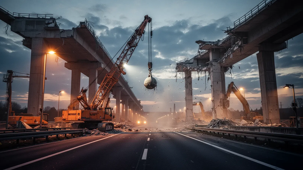 A9: Brückensprengung in Bayreuth beendet, neue Sperrung bei Halle beginnt - Foto: über boerse-global.de