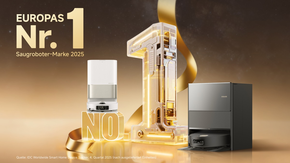 Dreame wird 2025 Europas Nr. 1 bei Saugrobotern nach Stückzahl - Foto: presseportal.de