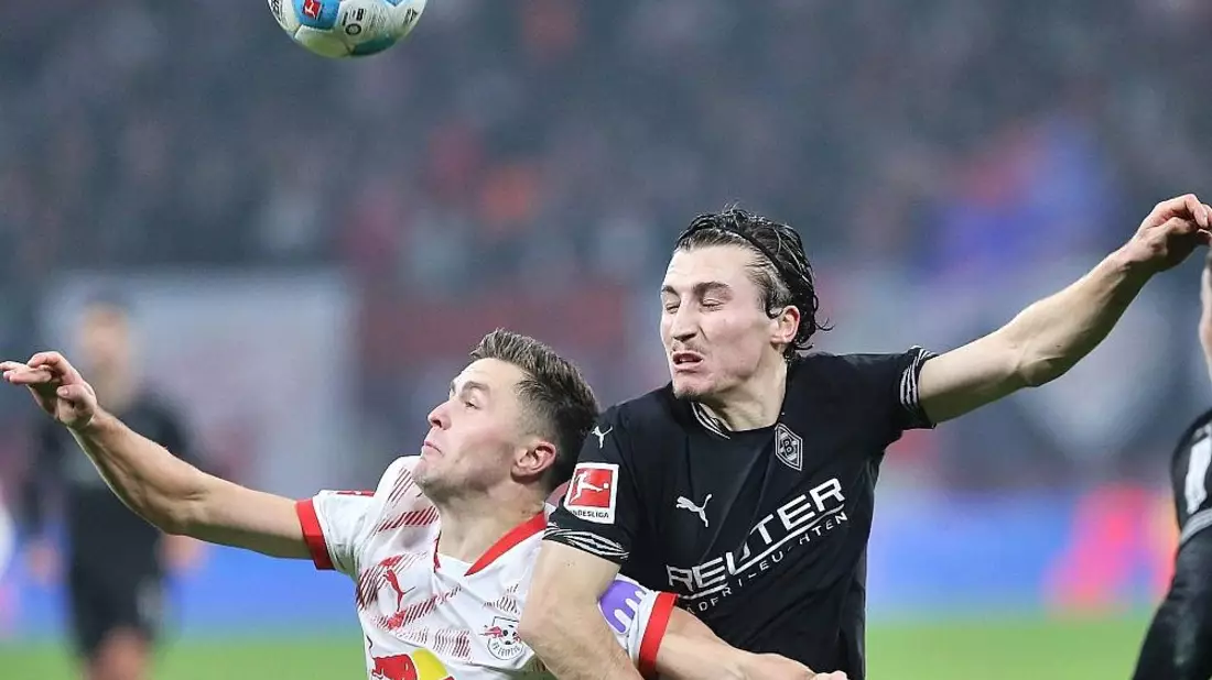 Rocco Reitz im Zweikampf mit RB Leipzigs Christoph Baumgartner (Archiv) - Bild: via dts Nachrichtenagentur